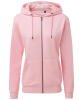 Asquith & Fox Women's Zip-Through Organic Hoodie Soft Pink