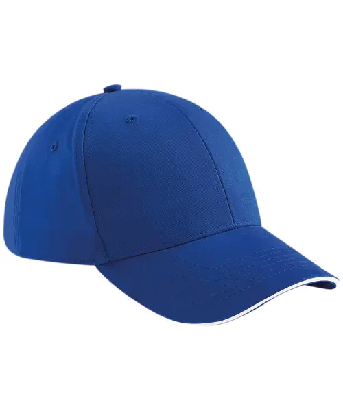 Beechfield Athleisure 6-Panel Cap Bright Royal/White