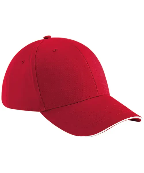 Beechfield Athleisure 6-Panel Cap Classic Red/White