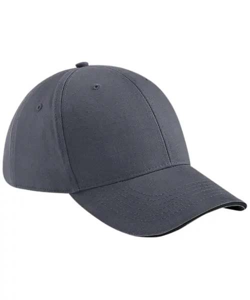 Beechfield Athleisure 6-Panel Cap Graphite Grey/Black