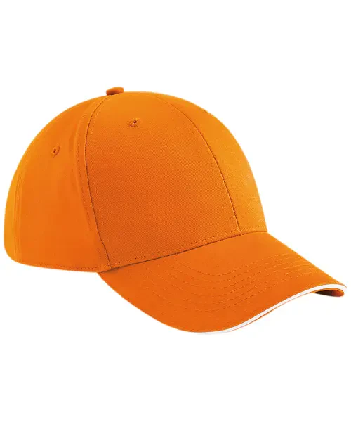 Beechfield Athleisure 6-Panel Cap Orange/White