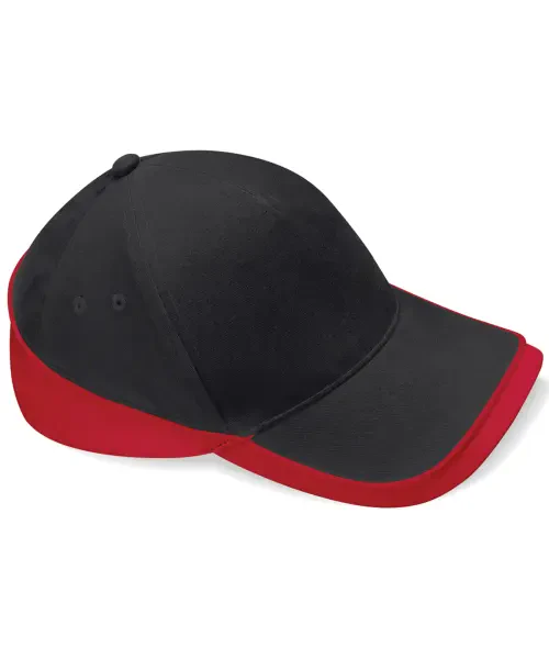 Beechfield Teamwear Competition Cap Black/Classic Red