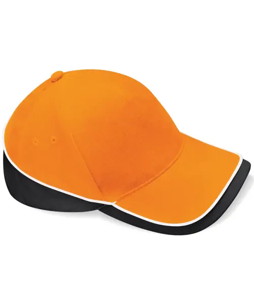 Beechfield Teamwear Competition Cap Orange/Black/White