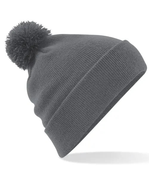 Beechfield Original Pom Pom Beanie Graphite Grey