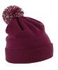 Beechfield Snowstar Beanie Burgundy/off White