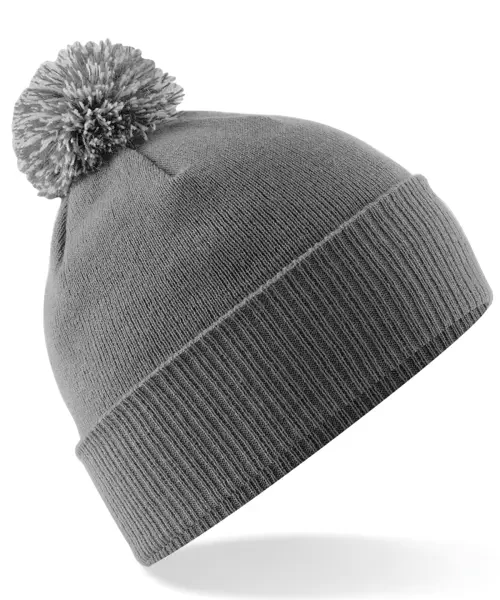 Beechfield Snowstar Beanie Graphite Grey/light Grey