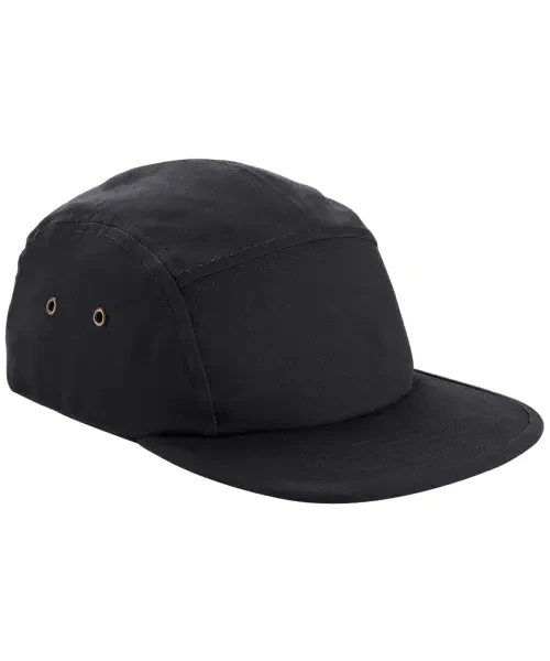 Beechfield Canvas 5-Panel Camper Cap Black