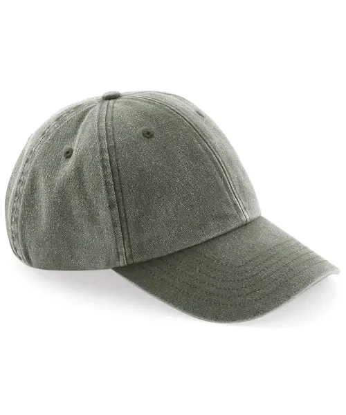 Beechfield Low-Profile Vintage Cap Olive