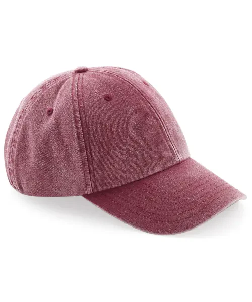 Beechfield Low-Profile Vintage Cap Red