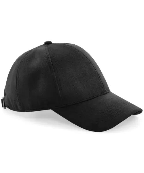 Beechfield Faux Suede 6-Panel Cap Black