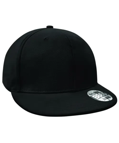 Beechfield Pro-Stretch Flat Peak Cap Black