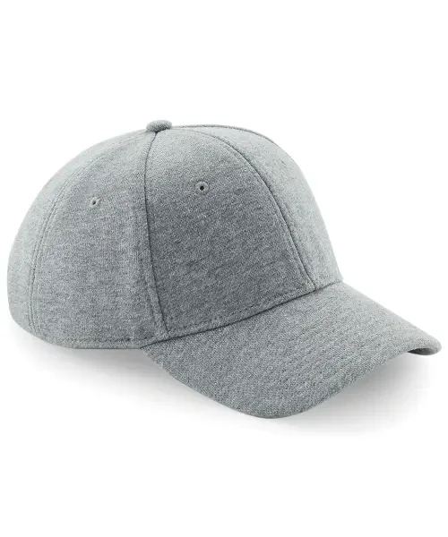 Beechfield Jersey Athleisure Baseball Cap Heather Grey