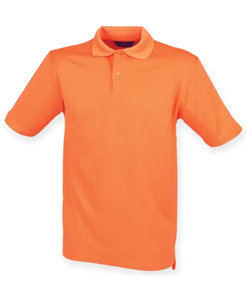 Henbury Coolplus Polo Shirt Bright Orange