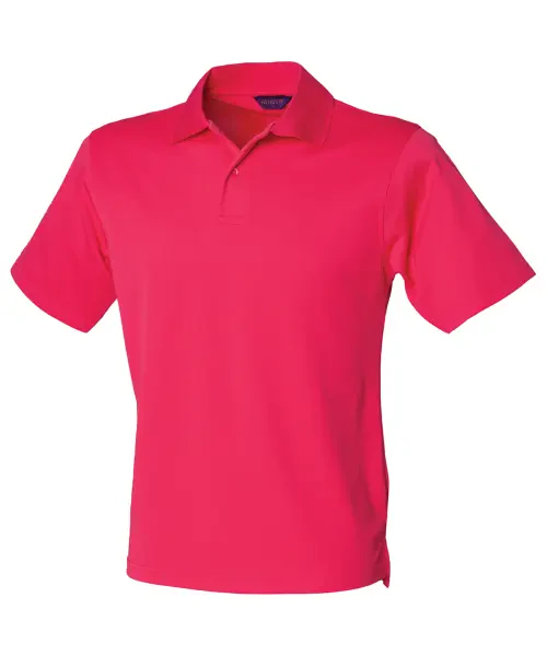 Henbury Coolplus Polo Shirt Bright Pink