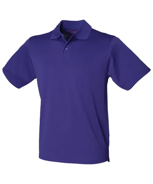 Henbury Coolplus Polo Shirt Bright Purple