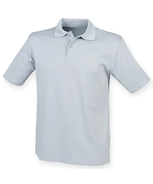 Henbury Coolplus Polo Shirt Silver Grey