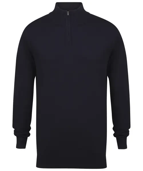 Henbury ¼ Zip Jumper Navy