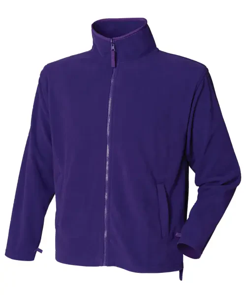 Henbury Microfleece Jacket Purple