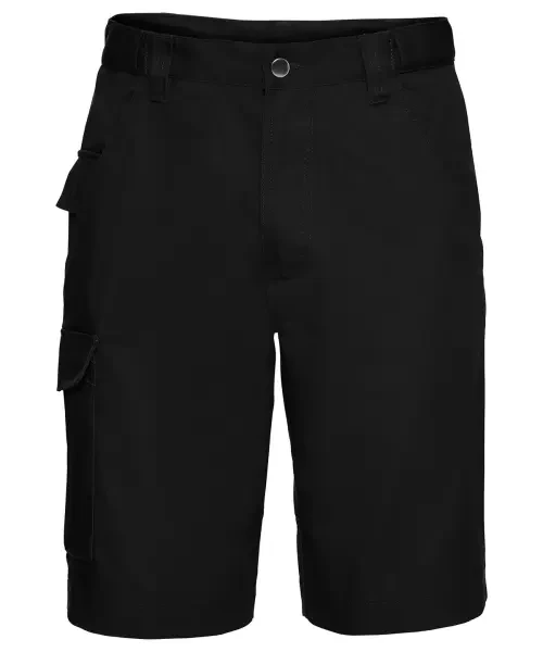 Russell Europe Polycotton Twill Workwear Shorts Black