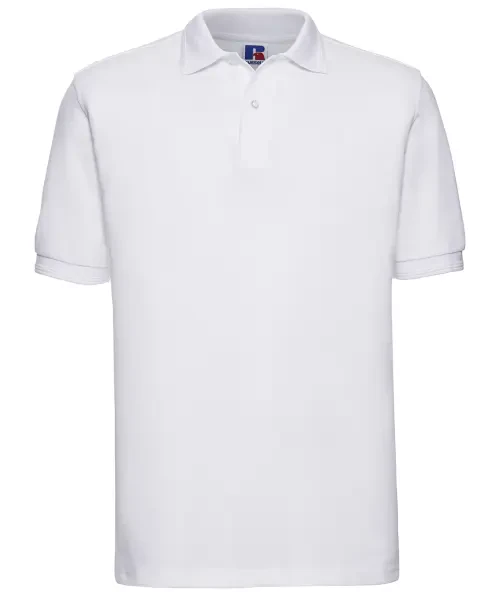 Russell Europe Hard-wearing 60°c Wash Polo White