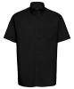 Russell Collection Short Sleeve Easycare Oxford Shirt Black