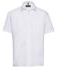 Russell Collection Short Sleeve Polycotton Easycare Poplin Shirt White