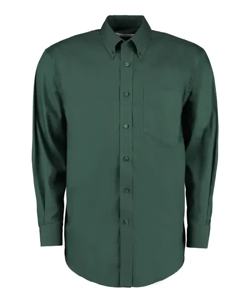 Kustom Kit Corporate Oxford Shirt Long Sleeved Classic Fit Bottle Green