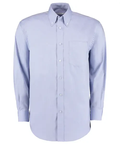 Kustom Kit Corporate Oxford Shirt Long Sleeved Classic Fit Light Blue