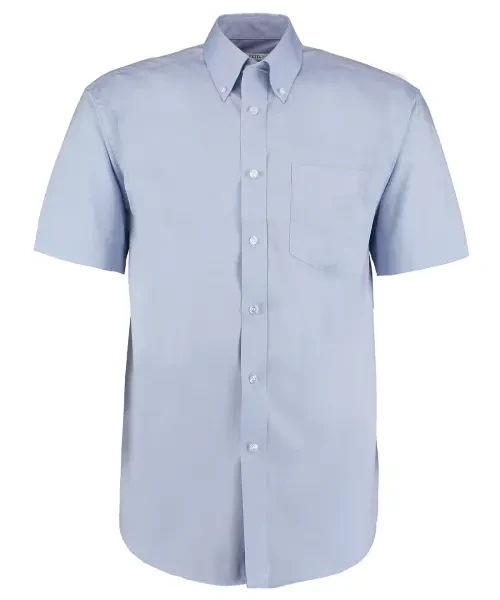 Kustom Kit Corporate Oxford Classic Fit Short-Sleeved Shirt Light Blue