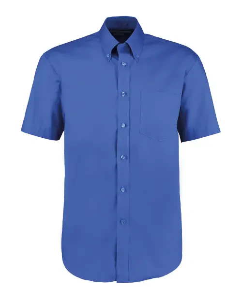 Kustom Kit Corporate Oxford Classic Fit Short-Sleeved Shirt Royal