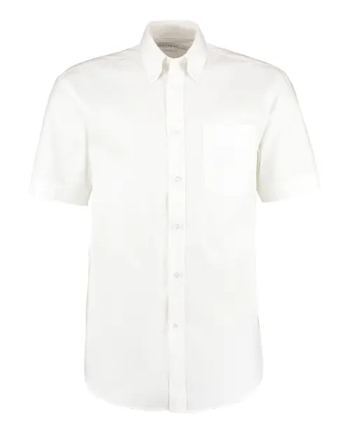 Kustom Kit Corporate Oxford Classic Fit Short-Sleeved Shirt White