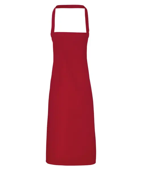 Premier 100% Organic Cotton Bib Apron Burgundy