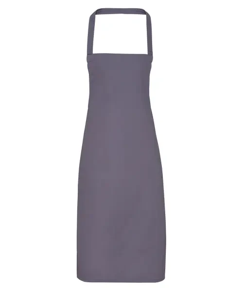 Premier 100% Organic Cotton Bib Apron Dark Grey