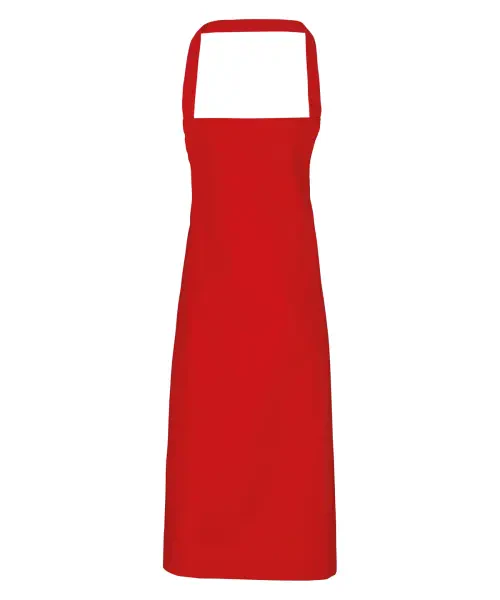 Premier 100% Organic Cotton Bib Apron Red