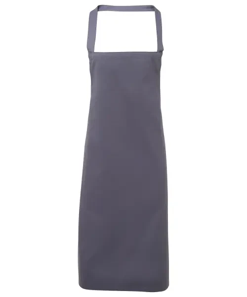 Premier 100% Organic Cotton Bib Apron Steel