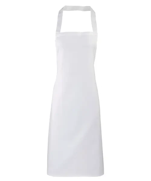 Premier 100% Organic Cotton Bib Apron White