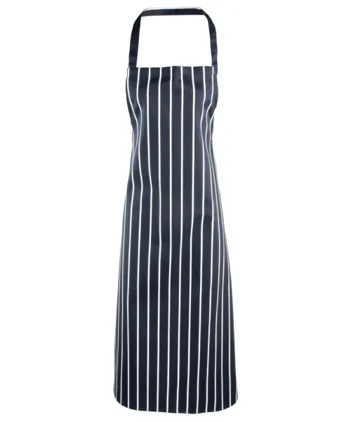 Premier Striped Bib Apron Navy/white One Size