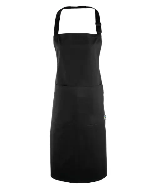 Premier Cotton Bib Apron, Organic And Fairtrade Certified Black