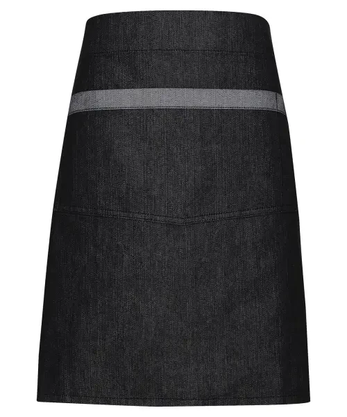 Premier Domain Contrast Denim Waist Apron Black Denim