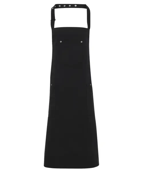 Premier Chino Cotton Bib Apron Black