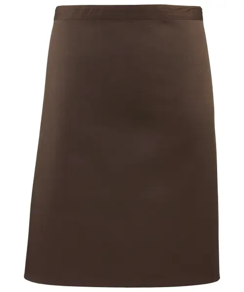 Premier Colours Mid-length Apron Brown