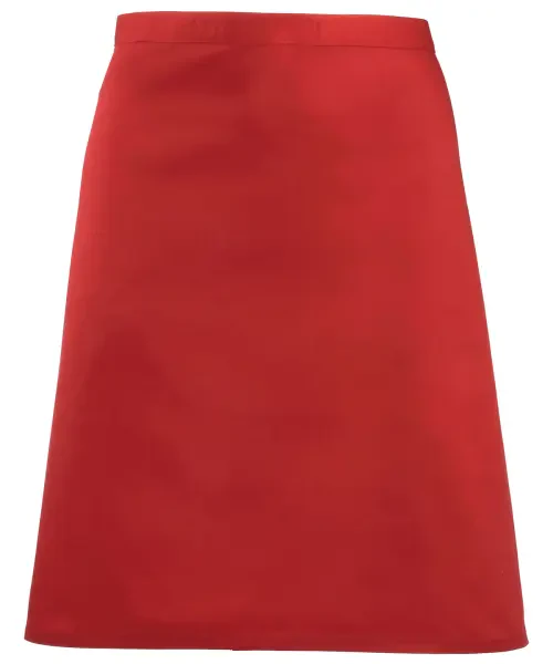 Premier Colours Mid-length Apron Red