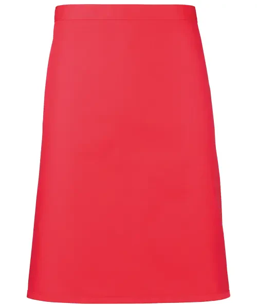 Premier Colours Mid-length Apron Strawberry Red