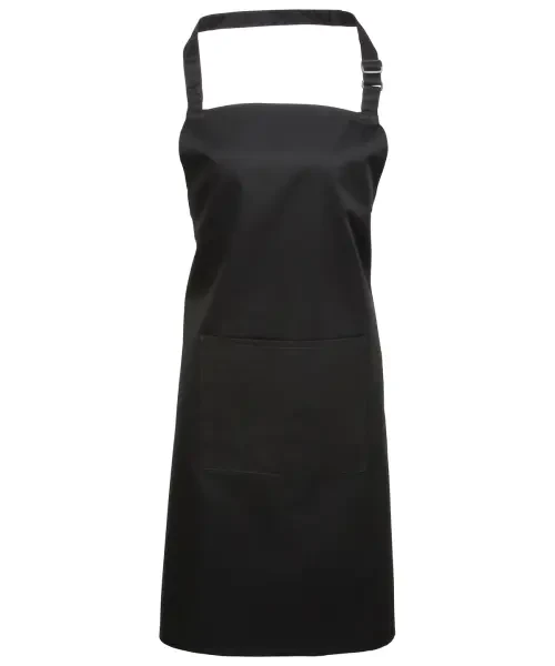 Premier Colours Bib Apron With Pocket Black