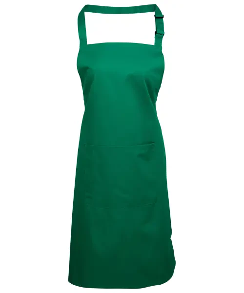 Premier Colours Bib Apron With Pocket Emerald