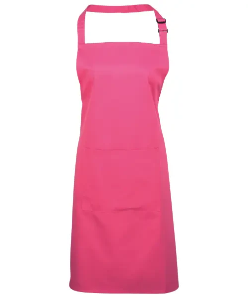 Premier Colours Bib Apron With Pocket Hot Pink