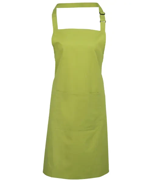 Premier Colours Bib Apron With Pocket Lime