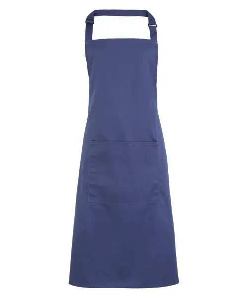 Premier Colours Bib Apron With Pocket Marine Blue