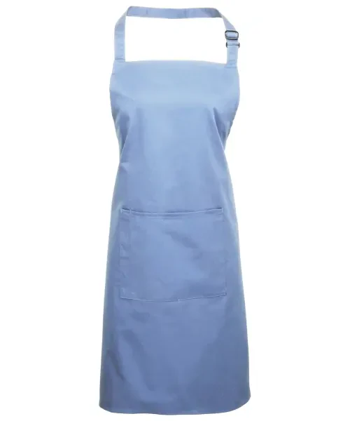 Premier Colours Bib Apron With Pocket Mid Blue