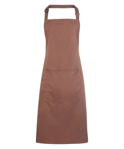 Premier Colours Bib Apron With Pocket Mocha